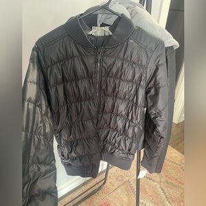 Athleta used medium 600 fill black bomber jacket